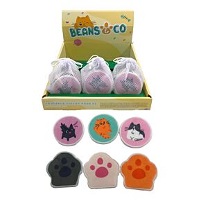 Reusable Cleansing Pads Set of 6 - Beans & Co Cats Reusable Cleansing Pads Set of 6 - Beans & Co Cats