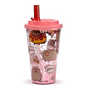 Shatterproof Double Walled Cup with Lid and Straw - Pusheen Foodie Shatterproof Double Walled Cup with Lid and Straw - Pusheen Foodie