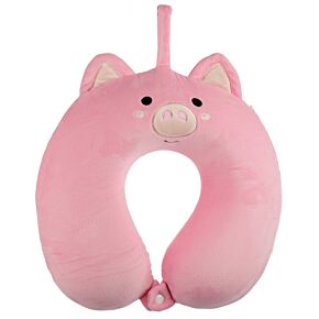 Relaxeazzz Plush Memory Foam Travel Pillow - Pig