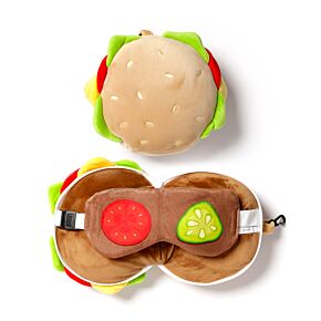 Relaxeazzz Travel Pillow & Eye Mask - Fast Food Burger Relaxeazzz Travel Pillow & Eye Mask - Fast Food Burger