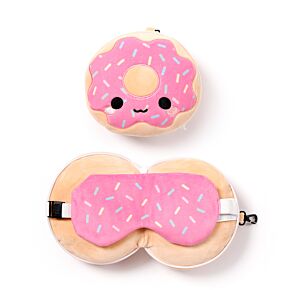 Relaxeazzz Travel Pillow & Eye Mask - Adorasnacks Donut Relaxeazzz Travel Pillow & Eye Mask - Adorasnacks Donut