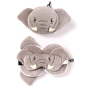 Relaxeazzz Travel Pillow & Eye Mask - Elephant Relaxeazzz Travel Pillow & Eye Mask - Elephant