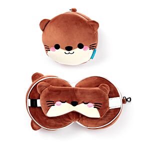 Relaxeazzz Travel Pillow & Eye Mask - Henry the Otter