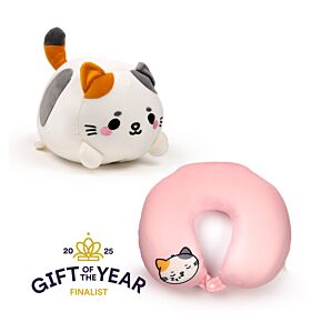 2-in-1 Swapseazzz Travel Pillow and Plush Toy - Lola the Cat Adoramals