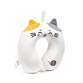 Relaxeazzz Plush Memory Foam Travel Pillow - Adoramals Lola the Cat