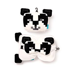 Relaxeazzz Travel Pillow & Eye Mask - Minecraft Panda