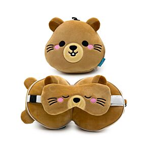 Relaxeazzz Travel Pillow & Eye Mask - Mimi the Marmot Relaxeazzz Travel Pillow & Eye Mask - Mimi the Marmot