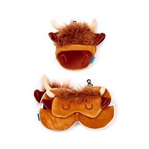Relaxeazzz Travel Pillow & Eye Mask - Highland Coo Relaxeazzz Travel Pillow & Eye Mask - Highland Coo