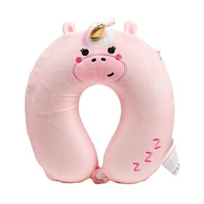 Relaxeazzz Plush Kids Memory Foam Travel Pillow - Adoracorns Bella the Unicorn