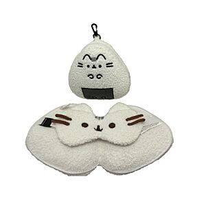 Relaxeazzz Travel Pillow & Eye Mask  - Pusheen the Cat Sushi Club
