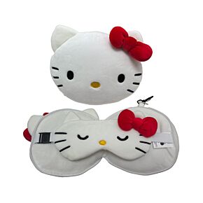 Relaxeazzz Travel Pillow & Eye Mask - Hello Kitty