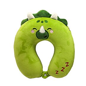 Relaxeazzz Plush Kids Memory Foam Travel Pillow - Adoramals Harry the Dinosaur