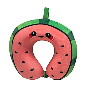 Relaxeazzz Plush Memory Foam Travel Pillow - Foodiemals Watermelon