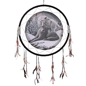 Dreamcatcher (Large) - Lisa Parker Snow Kisses Wolf