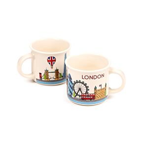 Set of 2 Porcelain Espresso Cups - London Icons London Skyline Set of 2 Porcelain Espresso Cups - London Icons London Skyline