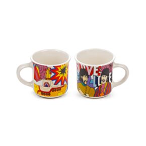Set of 2 Porcelain Espresso Cups 75ml - The Beatles Yellow Submarine