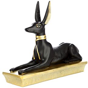 Decorative Gold and Black Egyptian Anubis Jackal Figurine Decorative Gold and Black Egyptian Anubis Jackal Figurine
