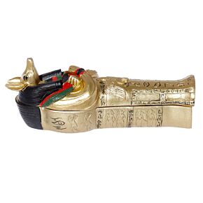 Gold Egyptian Anubis Sarcophagus Trinket Box with Mummy Gold Egyptian Anubis Sarcophagus Trinket Box with Mummy