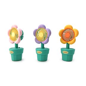 Rechargeble Mini Fan - Flower Pot Rechargeble Mini Fan - Flower Pot