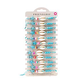 Bracelets - Blue Beads with Shells & Starfish Bracelets - Blue Beads with Shells & Starfish