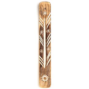 Decorative Sun Wooden Incense Burner Ash Catcher
