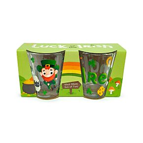 Shot Glass Set of 2 (50ml) - Ireland Luck of the Irish Shot Glass Set of 2 (50ml) - Ireland Luck of the Irish