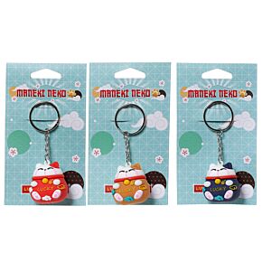 3D PVC Keyring - Maneki Neko Lucky Cat