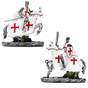 Fantasy Knight Ornament - Crusader Knight on Horseback Defender