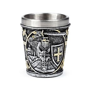Decorative Shot Glass - Medieval Knight with Shield