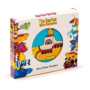 Set of 4 Cork Novelty Coasters - The Beatles Yellow Submarine Set of 4 Cork Novelty Coasters - The Beatles Yellow Submarine