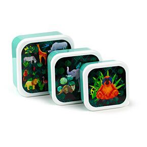 Lunch Boxes Set of 3 (M/L/XL) - Animal Kingdom Lunch Boxes Set of 3 (M/L/XL) - Animal Kingdom