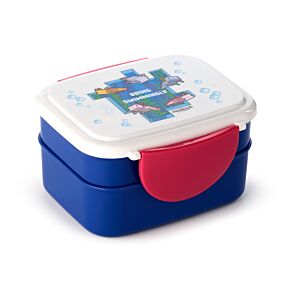 Bento Clip Lock Lunch Box with Cutlery - Minecraft Axolotl Bento Clip Lock Lunch Box with Cutlery - Minecraft Axolotl