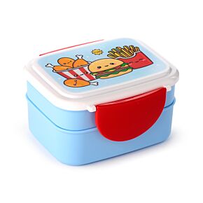 Bento Clip Lock Lunch Box with Cutlery - Foodiemals Bento Clip Lock Lunch Box with Cutlery - Foodiemals