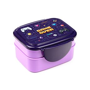Bento Clip Lock Lunch Box with Cutlery - Game Over Bento Clip Lock Lunch Box with Cutlery - Game Over