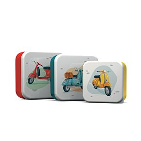 Lunch Boxes Set of 3 (M/L/XL) - Scooter Lunch Boxes Set of 3 (M/L/XL) - Scooter