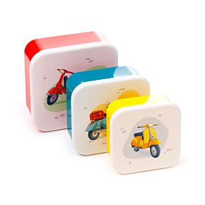 Lunch Boxes Set of 3 (M/L/XL) - Scooter Lunch Boxes Set of 3 (M/L/XL) - Scooter