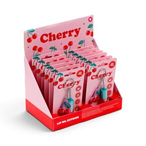 Lip Oil Charm Keyring - Cherry