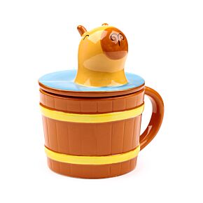 Ceramic Lidded Mug - Capybara