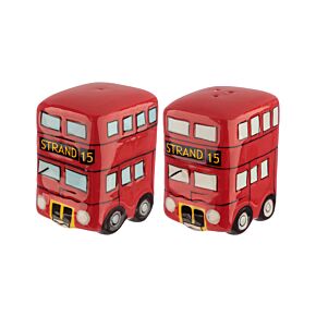 Ceramic Salt & Pepper Set - London Icons Routemaster Bus