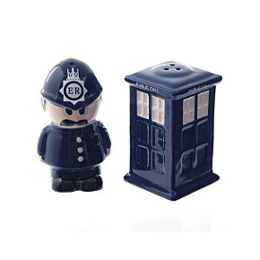 Ceramic Salt & Pepper Set - Policeman & Police Box Ceramic Salt & Pepper Set - Policeman & Police Box