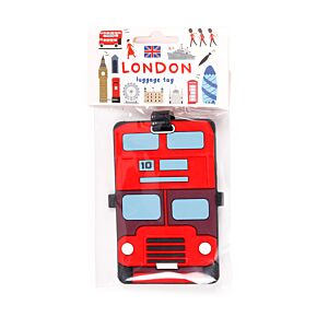 PVC Luggage Tag - London Icons London Bus