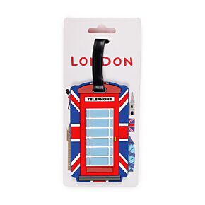 PVC Luggage Tag - London Souvenir Union Jack Telephone Box