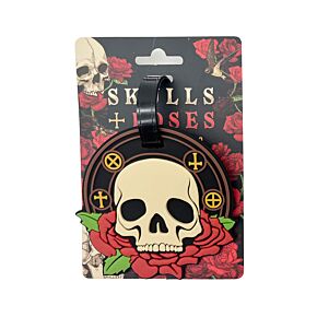 PVC Luggage Tag - Skulls & Roses PVC Luggage Tag - Skulls & Roses