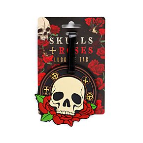 PVC Luggage Tag - Skulls & Roses PVC Luggage Tag - Skulls & Roses