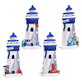 3D Printed Souvenir Seaside Magnet - Blue Nautical Lighthouse