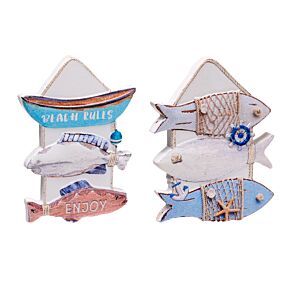 3D Printed Souvenir Seaside Magnet - Nautical Fish Sign