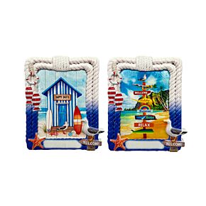 Souvenir Magnet - Rope Frame Shaped Beach Signs & Beach Hut Souvenir Magnet - Rope Frame Shaped Beach Signs & Beach Hut