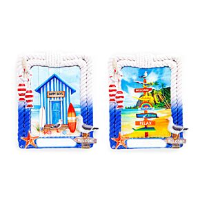 Souvenir Magnet - Rope Frame Shaped Beach Signs & Beach Hut Souvenir Magnet - Rope Frame Shaped Beach Signs & Beach Hut