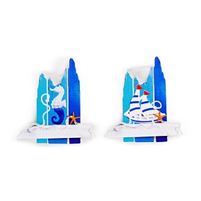 Souvenir Magnet - Beach Boards Shaped Seahorse & Boat Souvenir Magnet - Beach Boards Shaped Seahorse & Boat