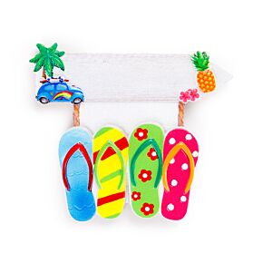 Souvenir Magnet - Flip Flop Shaped with Sign Souvenir Magnet - Flip Flop Shaped with Sign